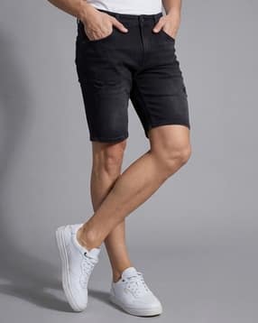 pepe jeans Men Washed Slim Fit Denim Shorts-picture-31