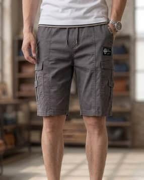 Men Regular Fit Mid-Rise Cargo Shorts-image-23