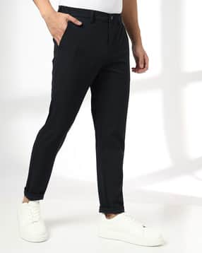 netplay Men Slim Fit Flat-Front Trousers-picture-10