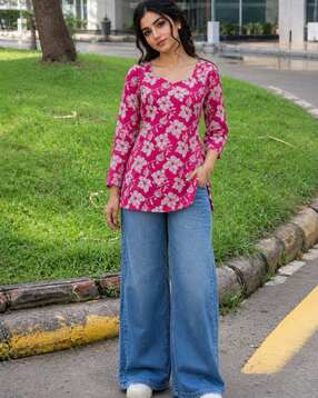 nyrika Women Floral Print No Darts Straight Tunic-picture-42