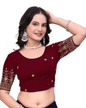 nyrika Women Embroidery Stretchable Blouse-picture-52