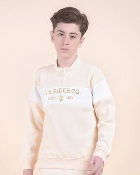 cantabil Typographic Foil Regular Fit Sweatshirt-picture-45