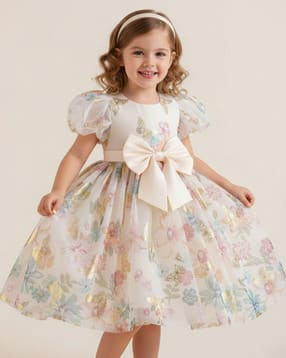 avsar trendz Girls Floral Print Fit & Flare Dress-picture-32