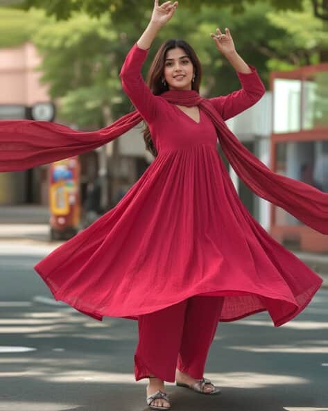ANNI DESIGNER Women A-Line Kurta Set with Dupatta