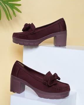 jm looks Women Round Toe Slip-On Heeled Shoes-picture-25