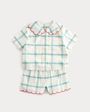 marks & spencer Girls Checks Loungewear Set-picture-15