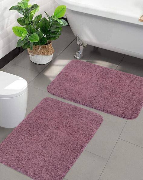 Saral Home Set of 2 Microfiber Anti-Skid Bath Mats