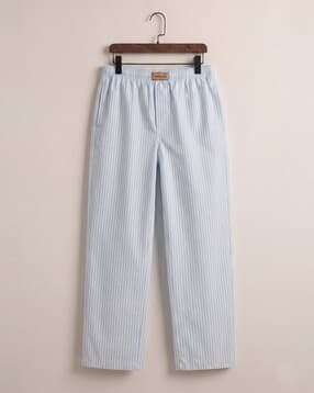 tigersnake Men Striped Straight Fit Flat-Front Trousers-picture-11