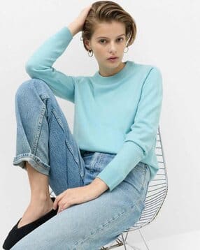 marks & spencer Women Crew Neck Pullover Sweater-picture-15