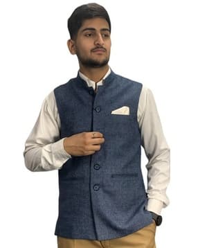 gargian master cut Men Mandarin-Collar Nehru Jacket-picture-10