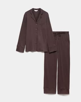marks & spencer Women Collar-Neck Shirt and Pyjama Set-picture-11