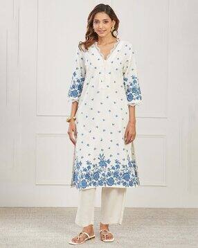 biba Women Printed Straight Kurta-picture-20