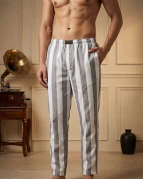 tigersnake Men Striped Pyjamas with Elasticated Waist-picture-32