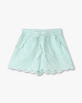 kg frendz Girls Checked Regular Fit Shorts-picture-10