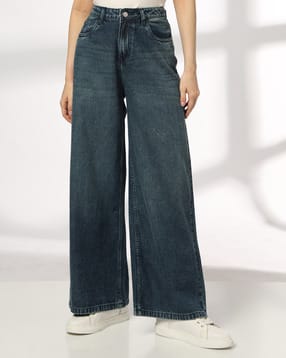 dnmx Women Lightly Washed Wide Leg Jeans-picture-41