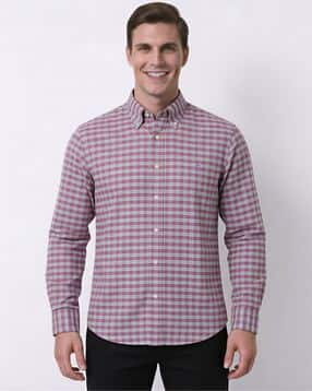 brooks brothers Non-Iron Oxford Cotton Checked Regular Fit Sport Shirt-picture-50