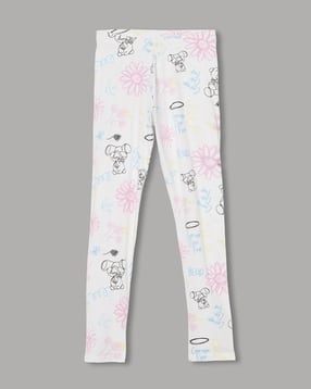 fame forever by lifestyle Girls Floral Print Leggings with Elasticated Waistband-picture-46