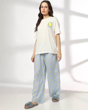 rio Women Graphic Print T-Shirt & Pyjamas Set-picture-23