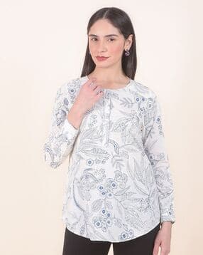 Round Neck Classic Design Tunic-image-2