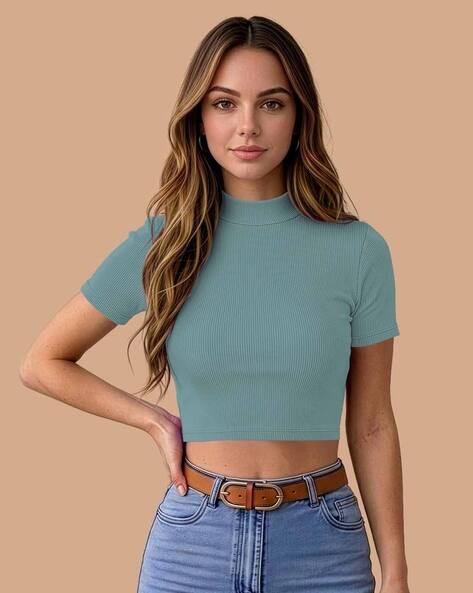 DREAM BEAUTY FASHION Women Ribbed Regular Fit Top