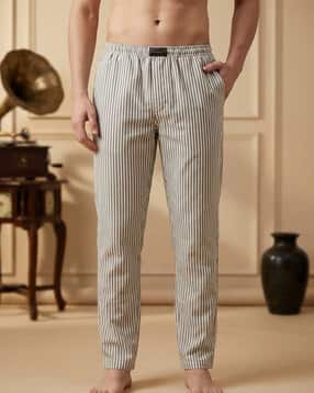 tigersnake Men Striped Pyjamas with Elasticated Waist-picture-46