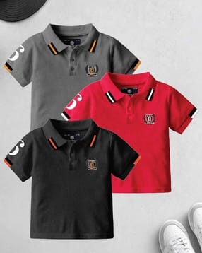 codez Boys Pack of 3 Regular Fit Polo T-Shirts-picture-28