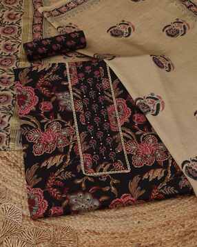 soch Women Floral Print 3-Piece Unstitched Dress Material-picture-16