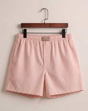 Men Striped Boxers with Elasticated Waist-image-31