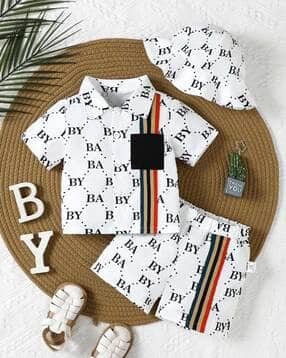 fastdeal x ag Boys Typographic Print Shirt & Shorts Set-picture-35