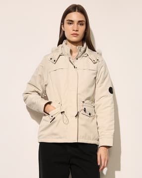 only Women Regular Fit Hooded Bomber Jacket-picture-53