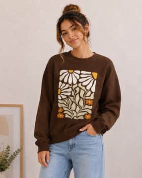 fyre rose Women Floral Print Loose Fit Sweatshirt-picture-41