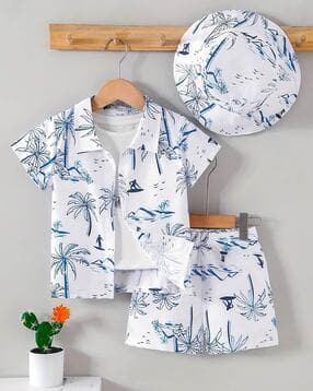fastdeal x ag Boys Graphic Print Shirt & Shorts Set-picture-32