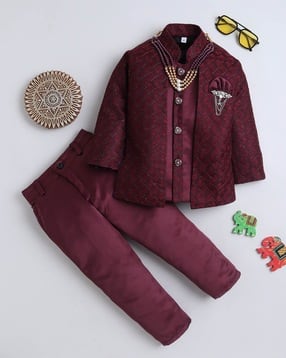 Boys Sherwani & Trouser Set-image-1