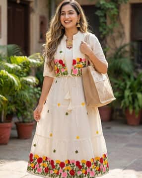 svaraa Women Embroidered Maxi Dress-picture-39