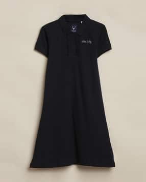 allen solly Girls Spread-Collar A-Line Dress-picture-17