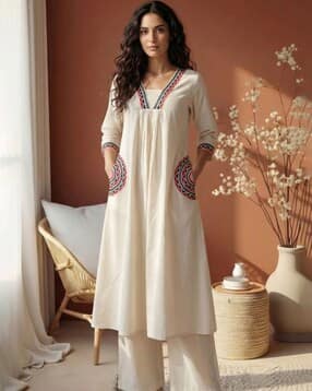 revangi Women Embroidered 2-Piece Flared Kurta Set-picture-17