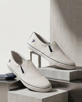 cantabil Men Logo Print Slip-On Shoes-picture-38
