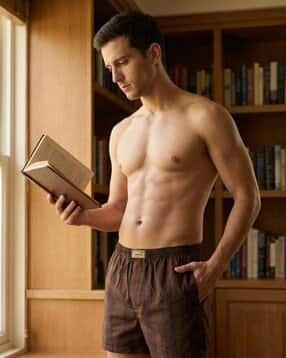 tigersnake Men Striped Boxers with Elasticated Waist-picture-29