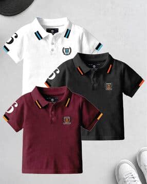 codez Boys Pack of 3 Regular Fit Polo T-Shirts-picture-20