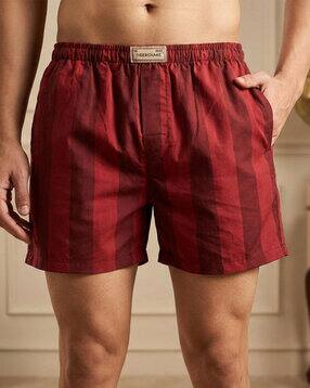 tigersnake Men Striped Boxers with Elasticated Waist-picture-36