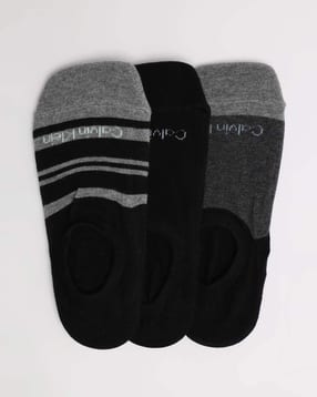 Women Pack of 3 Logo Print No-Show Socks-image-3