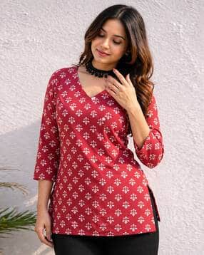 revangi Women Printed Tunic Top-picture-44