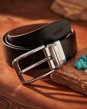 cantabil Patterned Leather Reversible Belt-picture-13