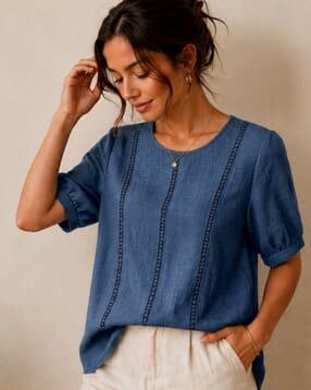 leia Women Embroidered Regular Fit Top-picture-35