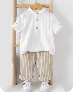 vraj enterprises Boys Striped Pants & T-Shirt Set-picture-30