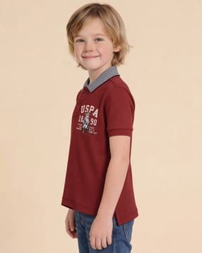 u.s. polo assn. Boys Graphic Print Regular Fit Polo T-Shirt-picture-25