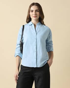 Women Regular Fit Shirt-image-5