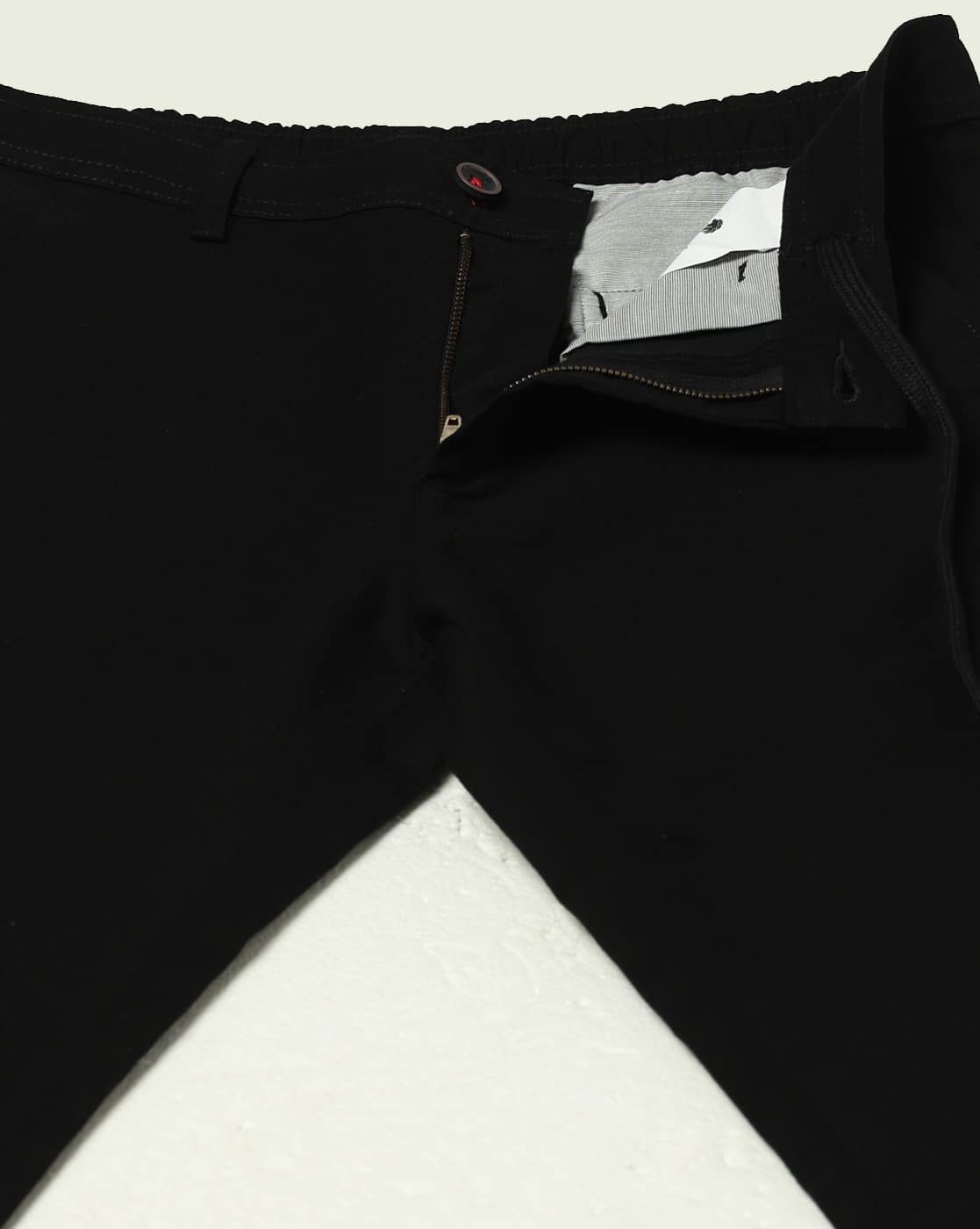 MOCK LINEN PULLON CHINO, BLACK, 28