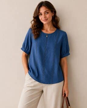 leia Women Embroidered Regular Fit Top-picture-39