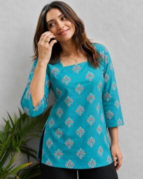 revangi Women Printed Tunic Top-picture-0